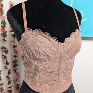 Haute Monde Chic Mesh Blouse in Brown